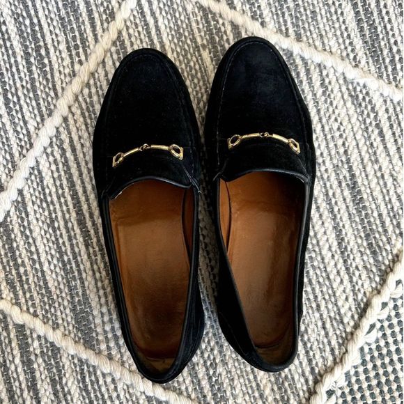 Salvatore Ferragamo Black Dress Shoes with Gold Hardware